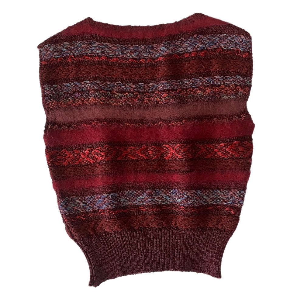 Rare Vintage French Rags hand loomed boatneck sleeveless knit top